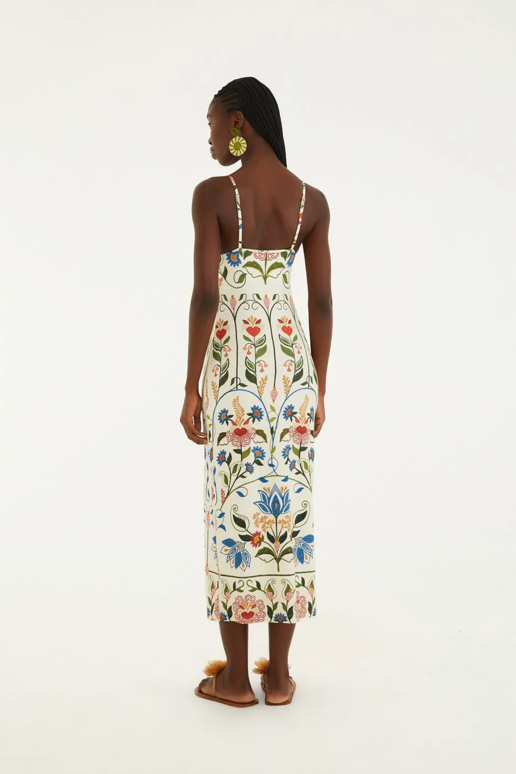 Vestido Alça Estampado Jardim Beleza