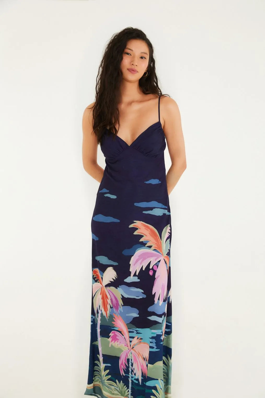 Vestido Cropped Estampado Luar