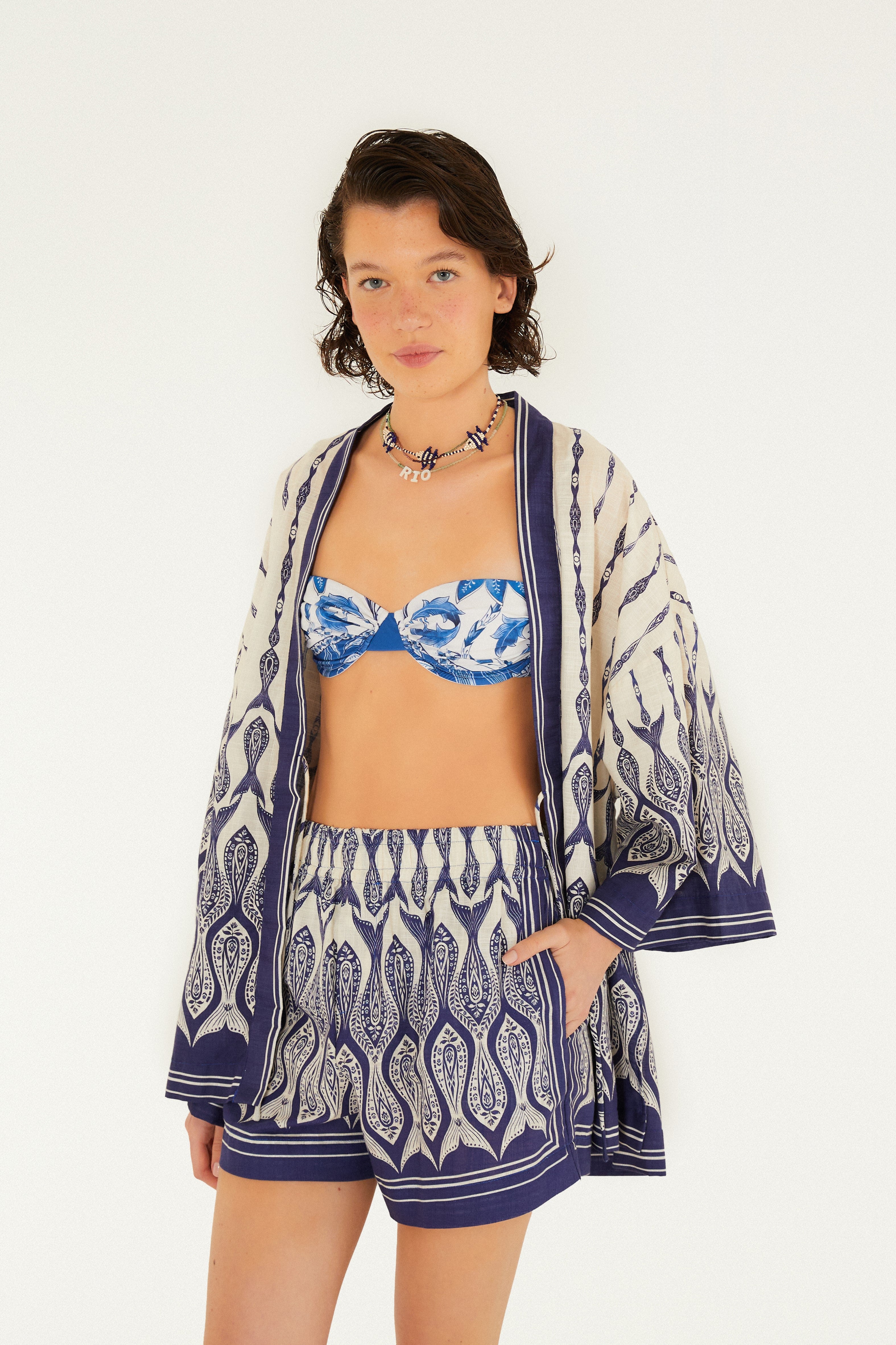 Short Estampado Peixe Correnteza Peixe Correnteza