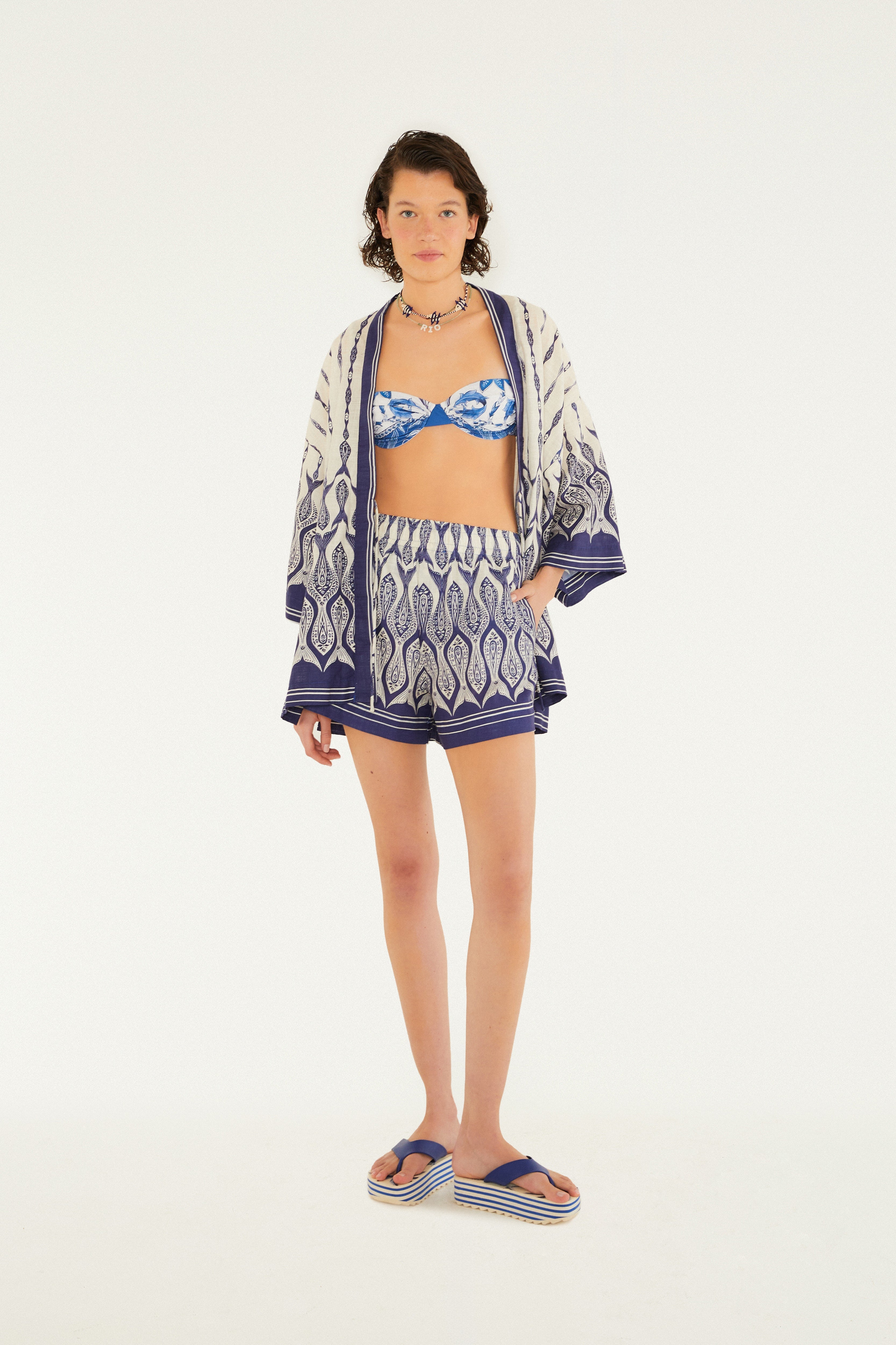 Short Estampado Peixe Correnteza Peixe Correnteza