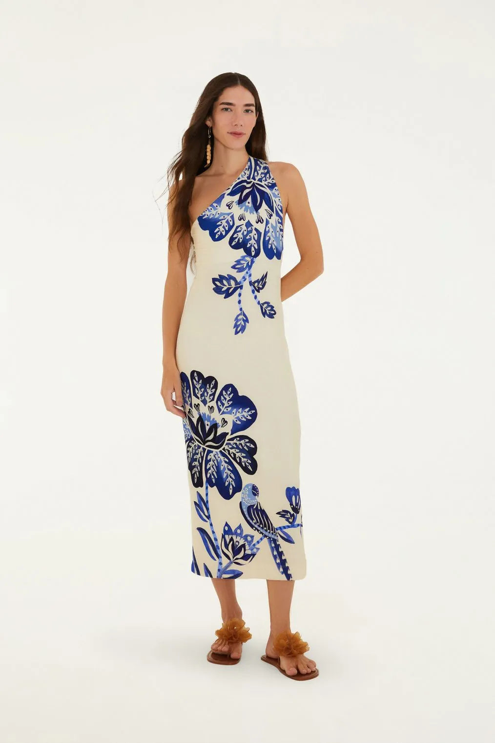 Vestido Ombro Só Estampado Paraíso