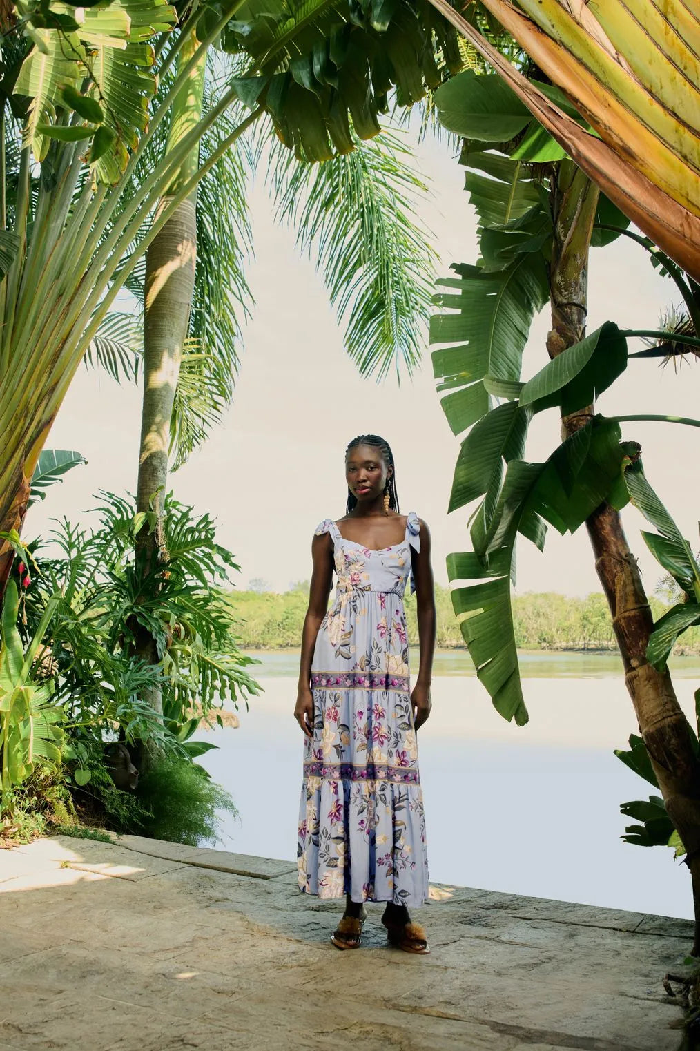 Vestido Cropped Estampado Floral Beatriz