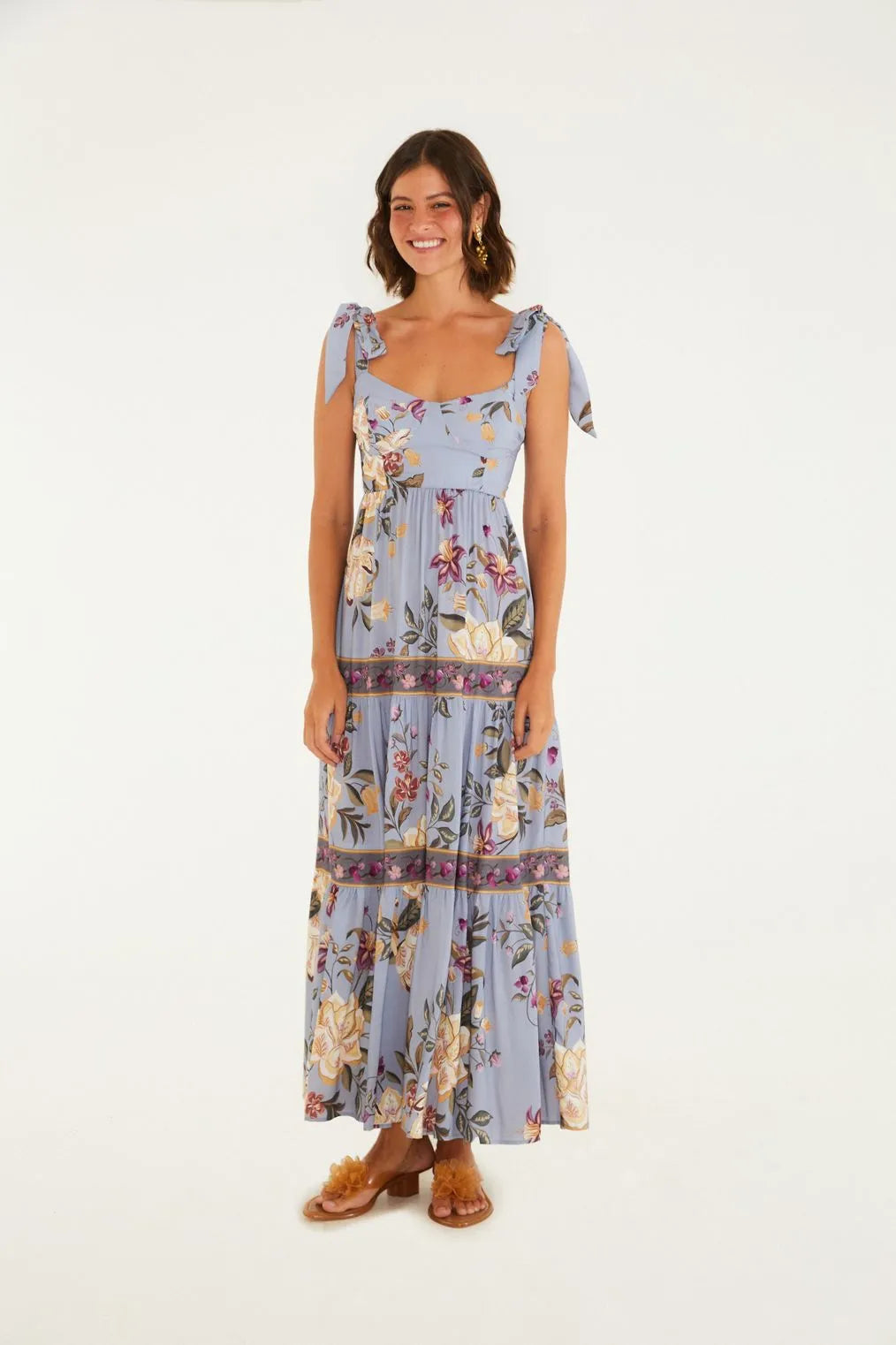 Vestido Cropped Estampado Floral Beatriz