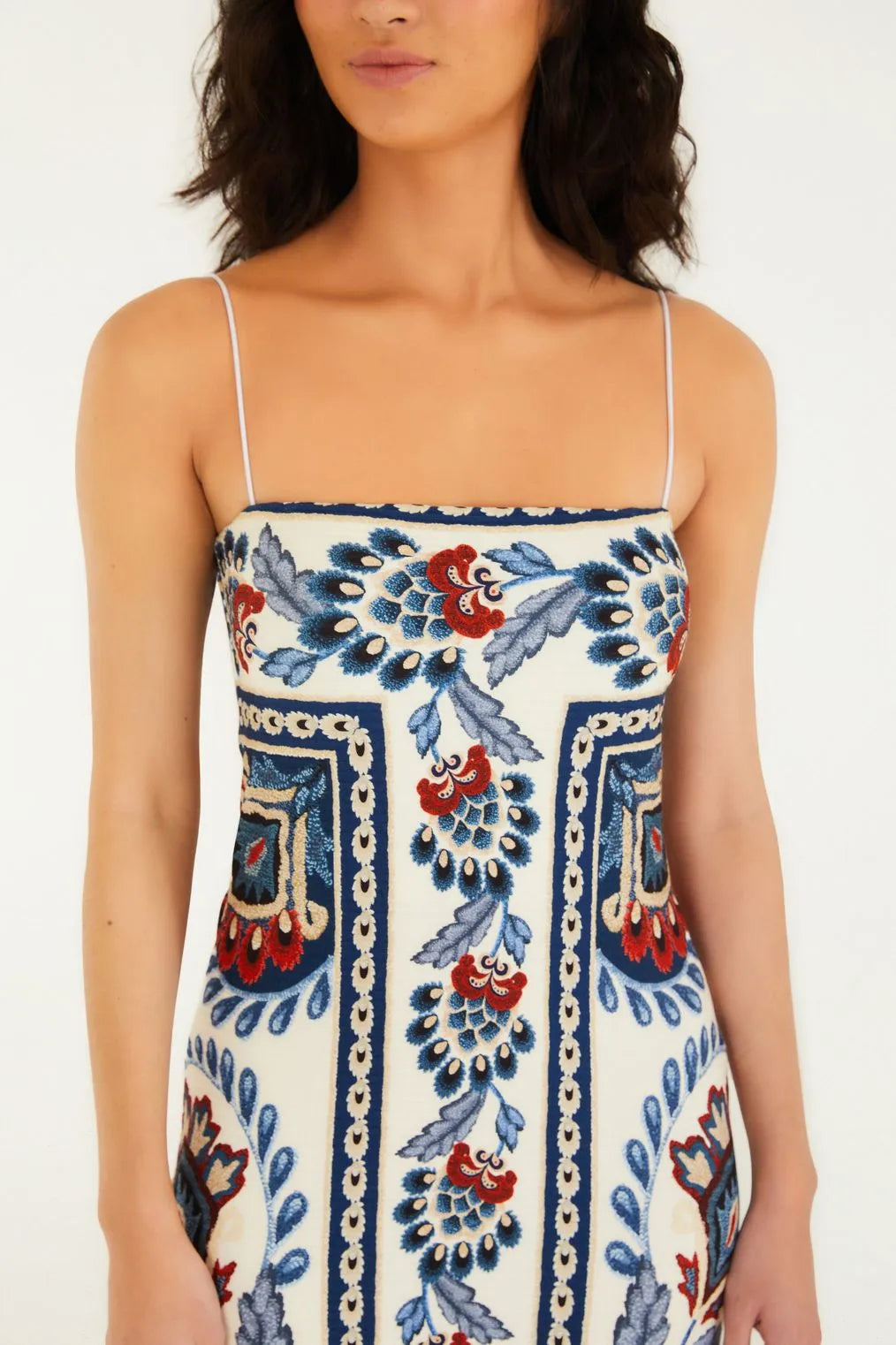 Vestido Midi Estampado Lenço Náutico