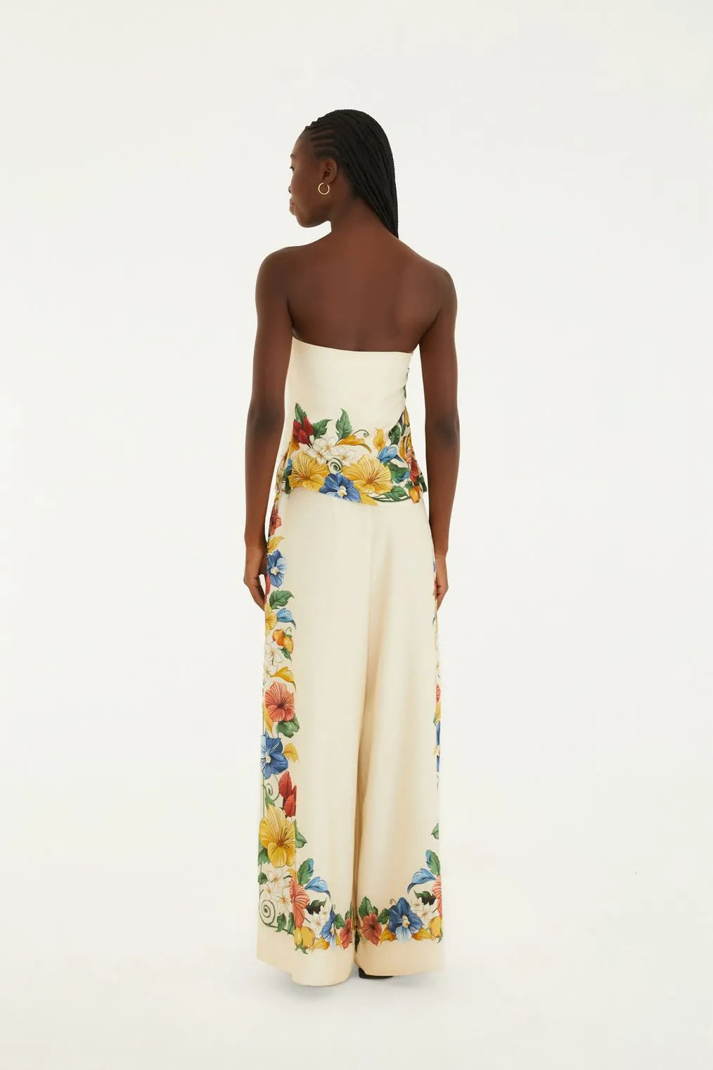 Macacão Sem Alças Estampado Tropicalzinho Lenço