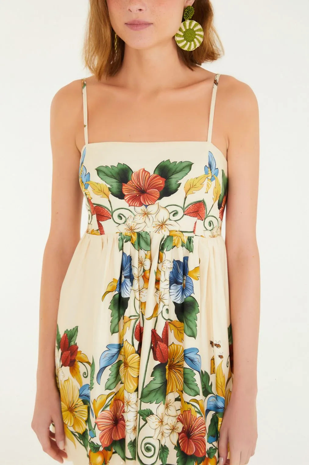 Vestido Curto Estampado Tropicalzinho Lenço