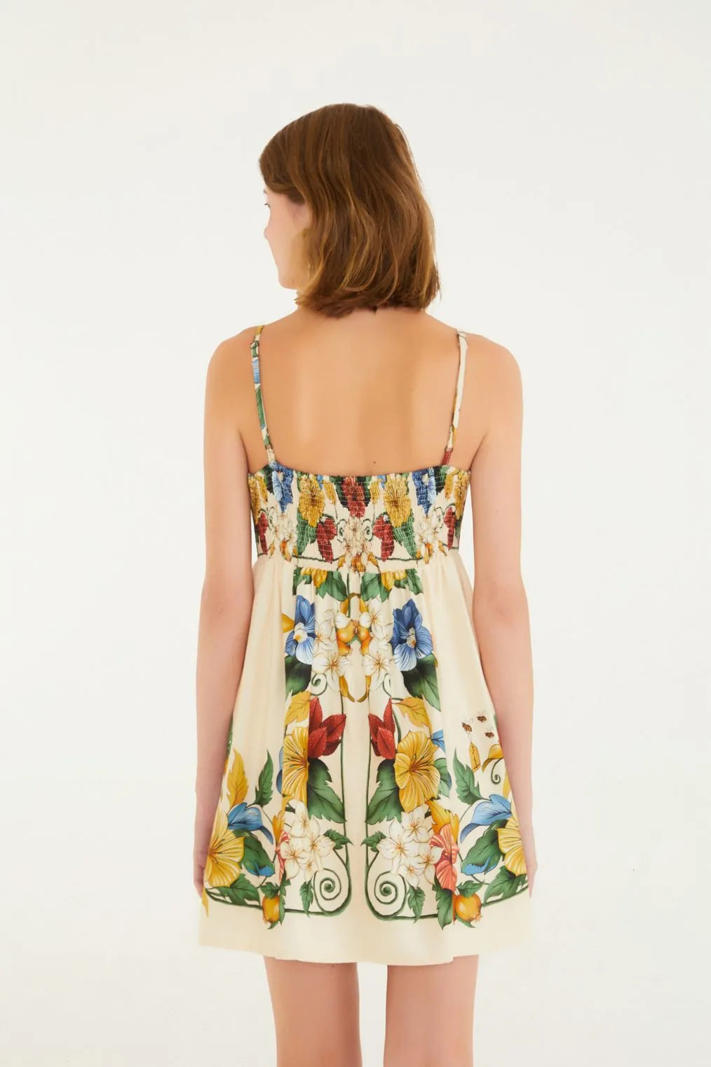 Vestido Curto Estampado Tropicalzinho Lenço