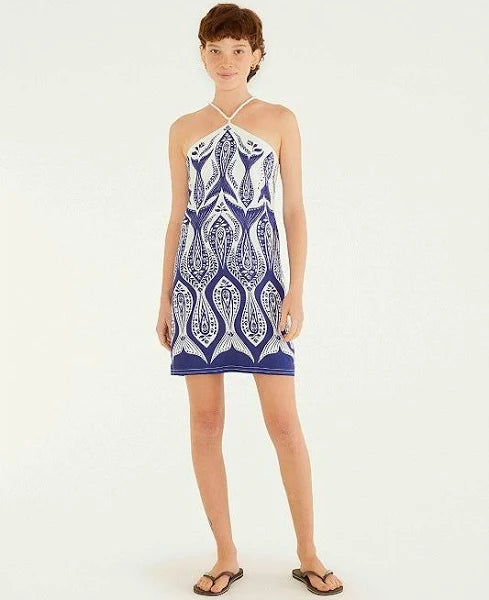 Vestido Curto Alcinha Peixe Correnteza Farm